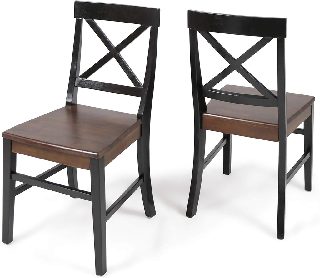 Light Grey Finish Acacia Wood Dining Chairs V9962