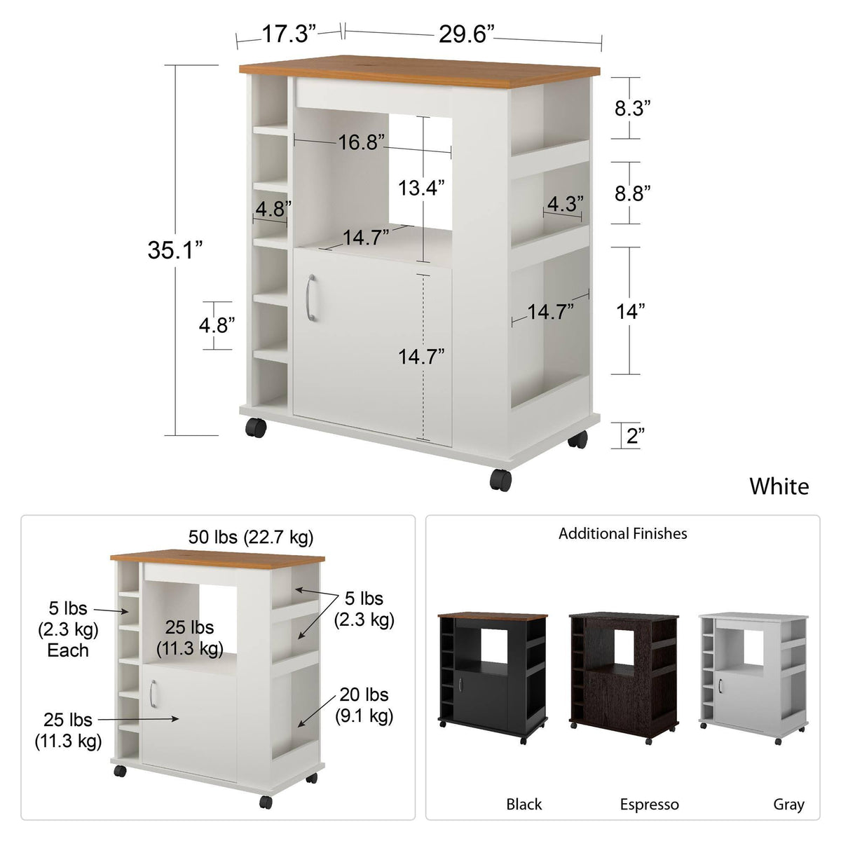 Espresso Kitchen Cart S639