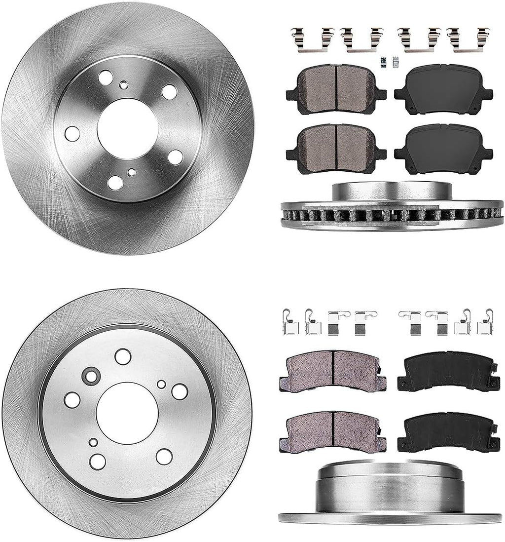 274.5mm + 269mm 5 Lug Brake Rotors + Ceramic Pads + Hardware U823854