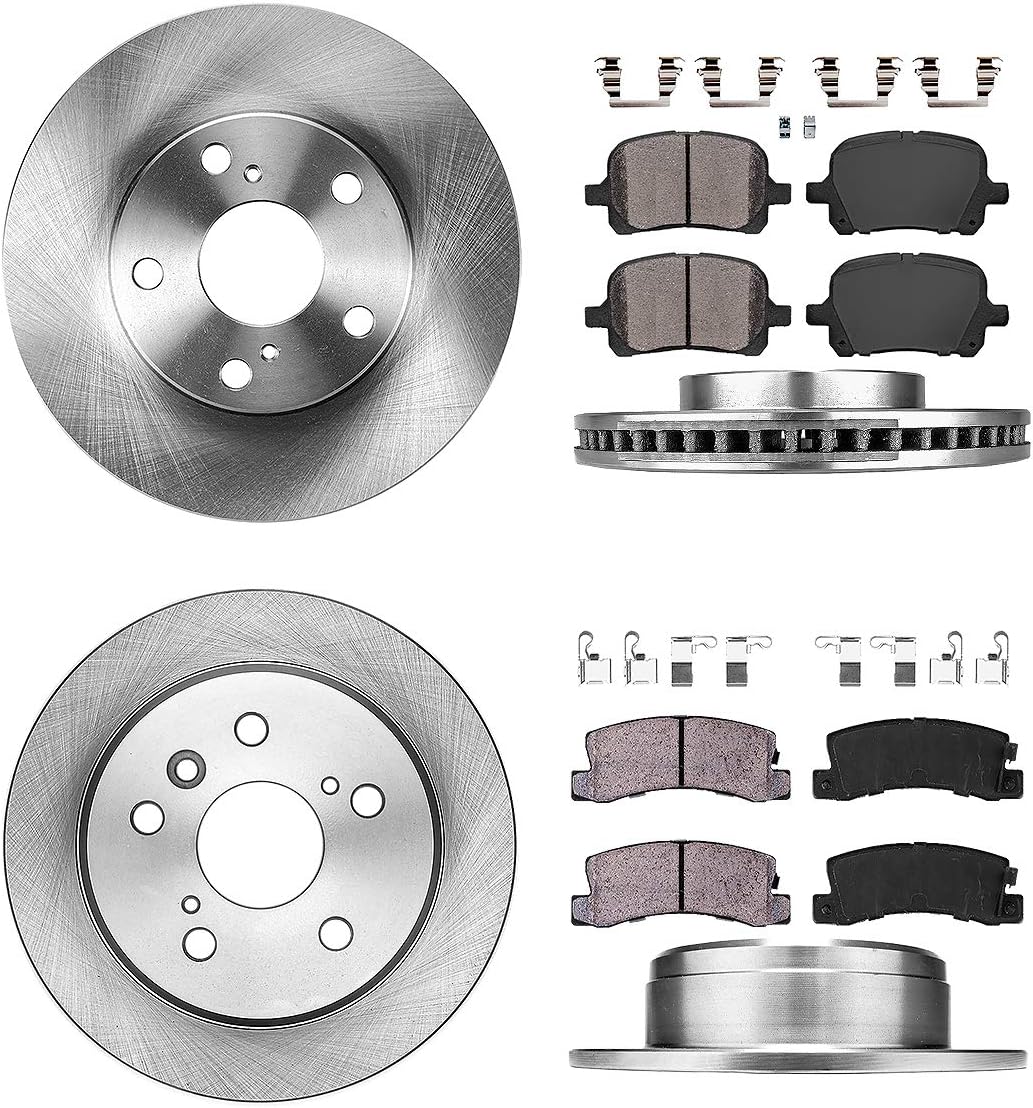 274.5mm + 269mm 5 Lug Brake Rotors + Ceramic Pads + Hardware U823854