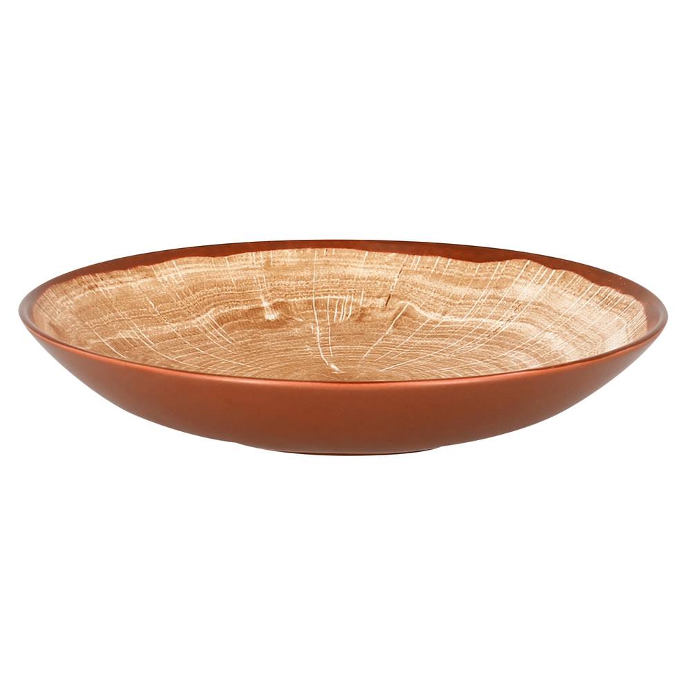 Timber Brown Porcelain Deep Coupe Plate V69647