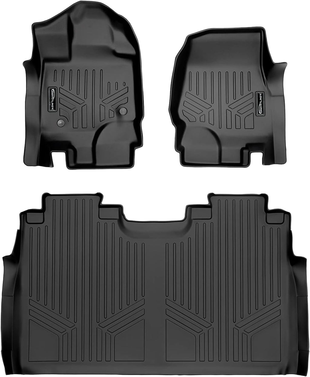 Custom Fit Floor Mats 2 Row Liner Set Black B787175