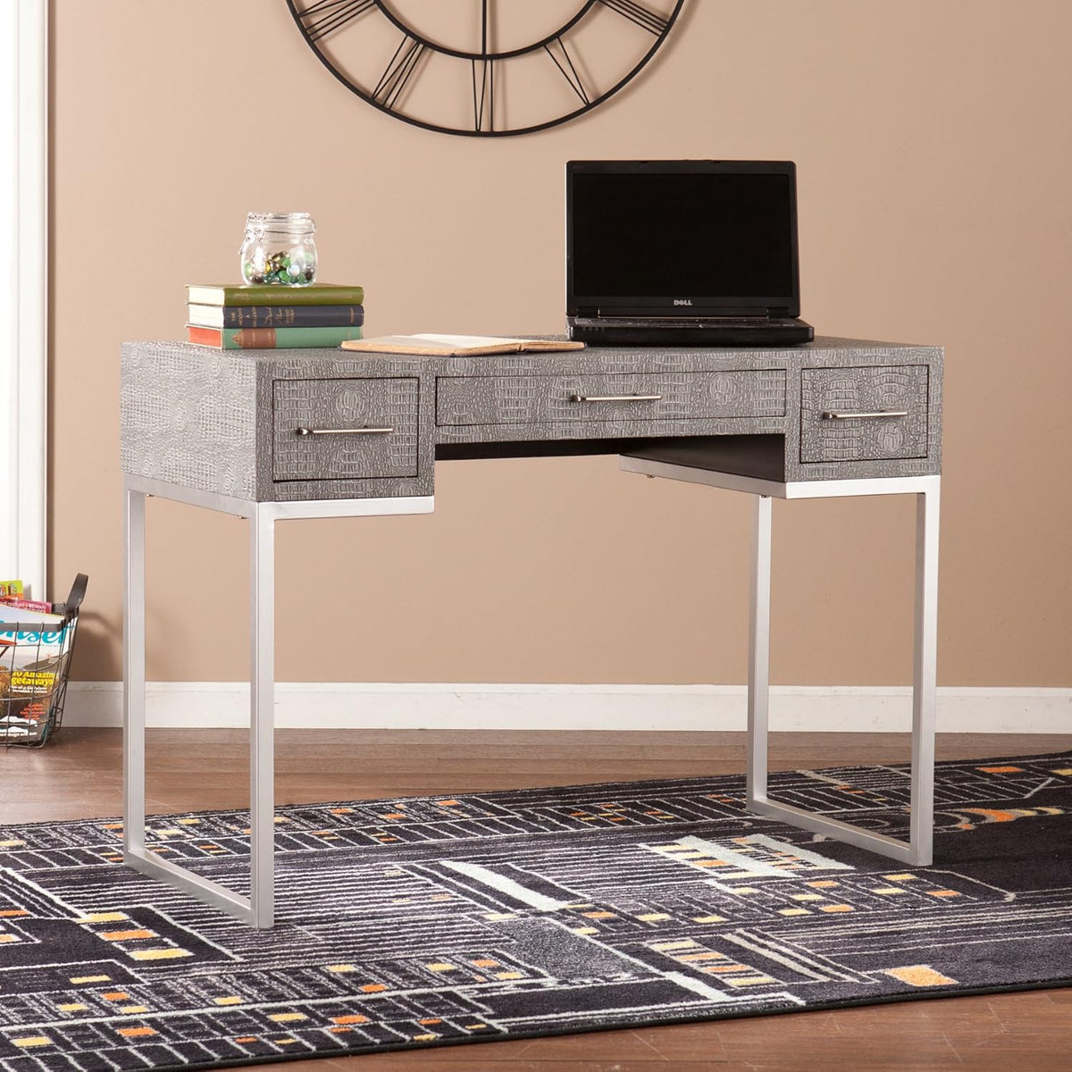 Gray Textured Reptile Desk P438275