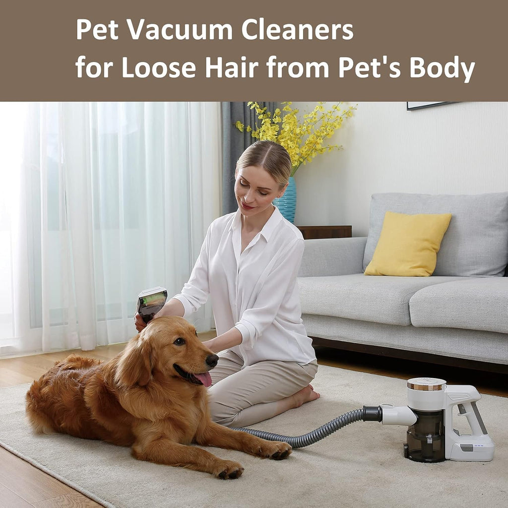 Cordless Pet Vacuum Cleaner with Grooming Brush V435