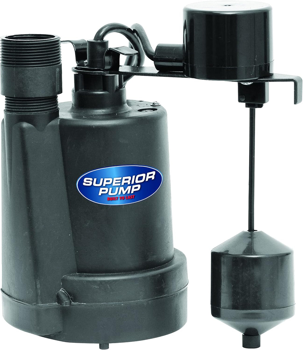 1/4 HP Plastic Sump Pump with Vertical Float Switch S96697
