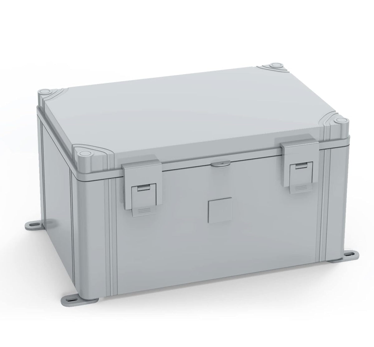Hinged Cover Stainless Steel Latch Electrical Box Enclosure 400x300x170mm IP67 Waterproof ABS Plastic Enclosure V92001
