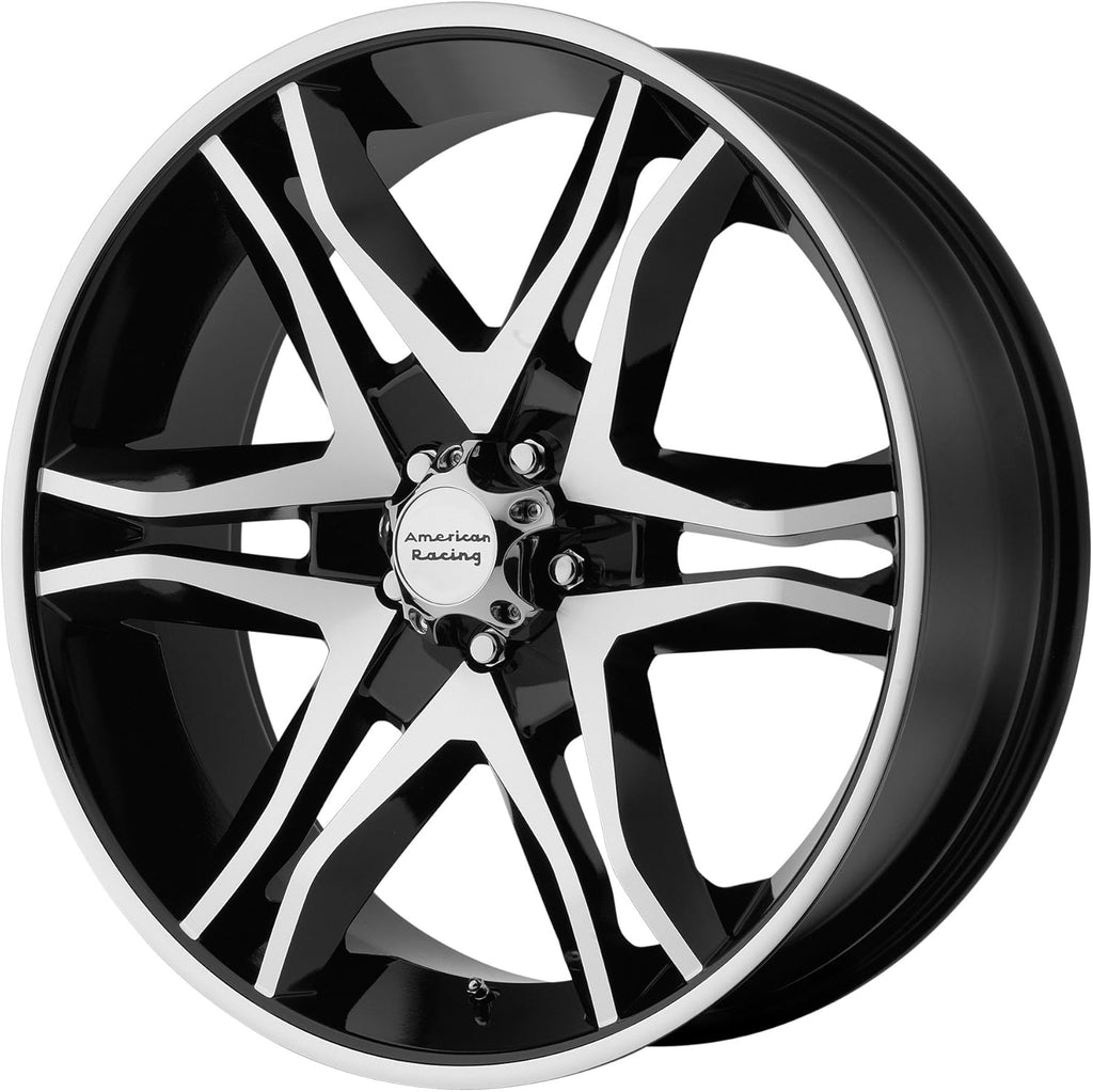 Black Machined Wheel 17x8 6x139.7mm V196