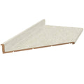 10 ft. Laminate Countertop with Left Miter in White Cascade with Tempo Edge and Integrated Backsplash L8463