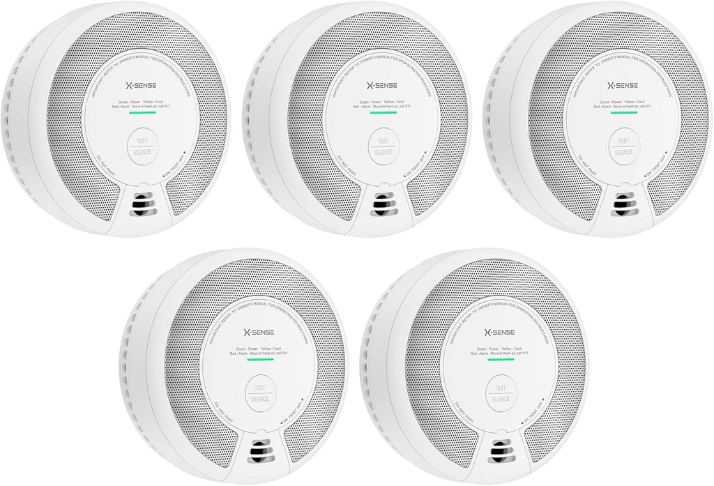 Wireless Interconnected Combination Smoke and Carbon Monoxide Detector, 10-Year Battery, Pack of 3 I77381