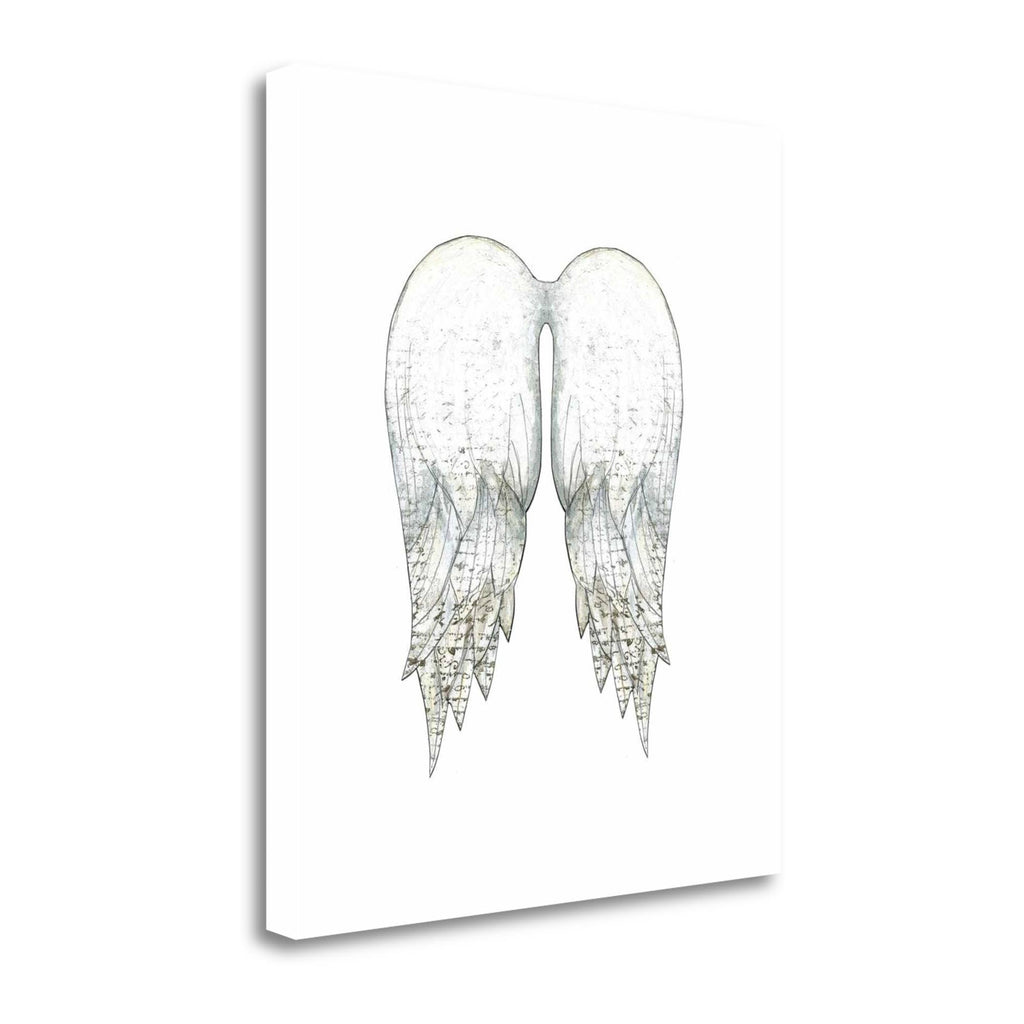 White Angel Wings Giclee Print on Gallery Wrap Canvas 21x22 x 24 N927