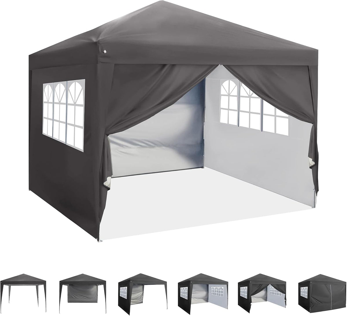 10'x10' Pop Up Canopy with Sidewalls, Royal Blue E7718