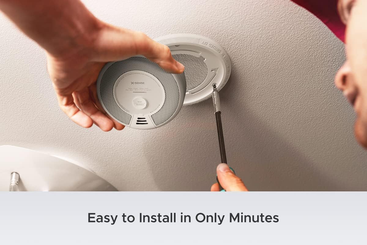 Wireless Interconnected Combination Smoke and Carbon Monoxide Detector, 10-Year Battery, Pack of 3 I77381
