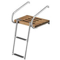 Teak Swim Platform with 2-Step Telescoping Ladder M400967