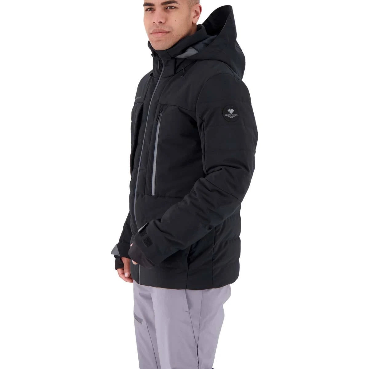 Mens Black Down Hybrid Jacket J54691