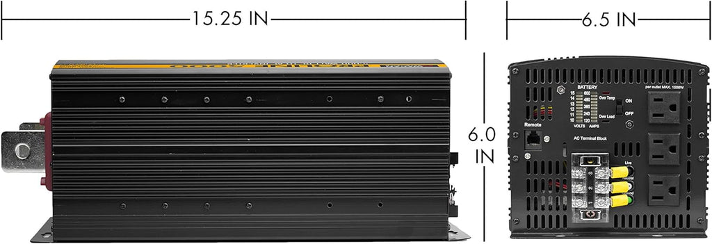 12V 5000 Watt Power Inverter with Remote Control A54174