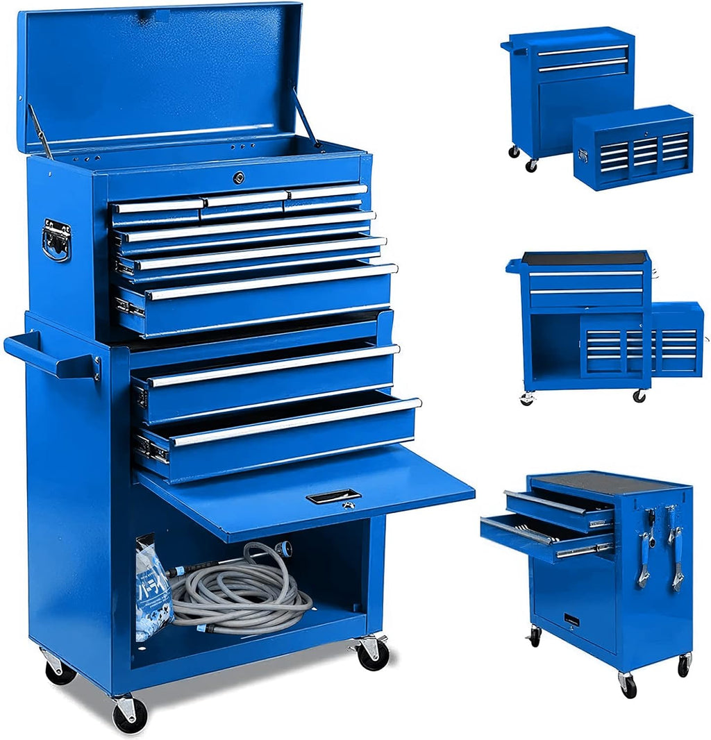 8 Drawer Rolling Tool Chest Cabinet with Lock T6335