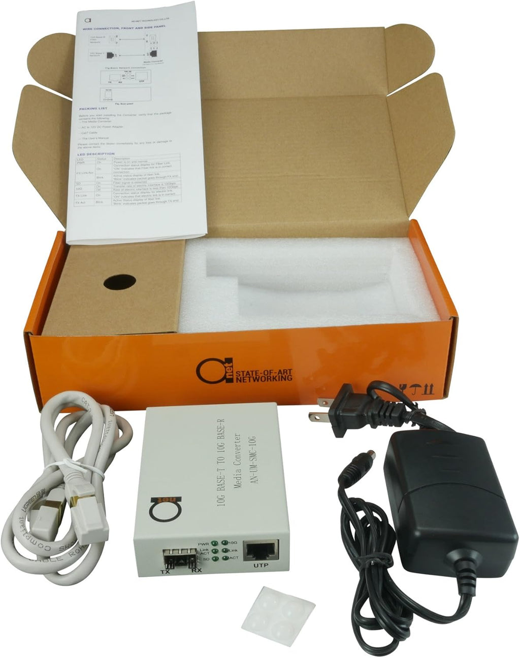 10 Gigabit Fiber to 10G Copper UTP Ethernet Media Converter K756807