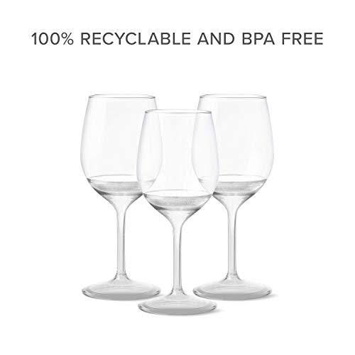 Clear Plastic Stemmed Wine Glasses 14 oz 48 Count R5827