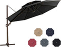 11.5ft Double Top Round Cantilever Umbrella with Cross Base U8757