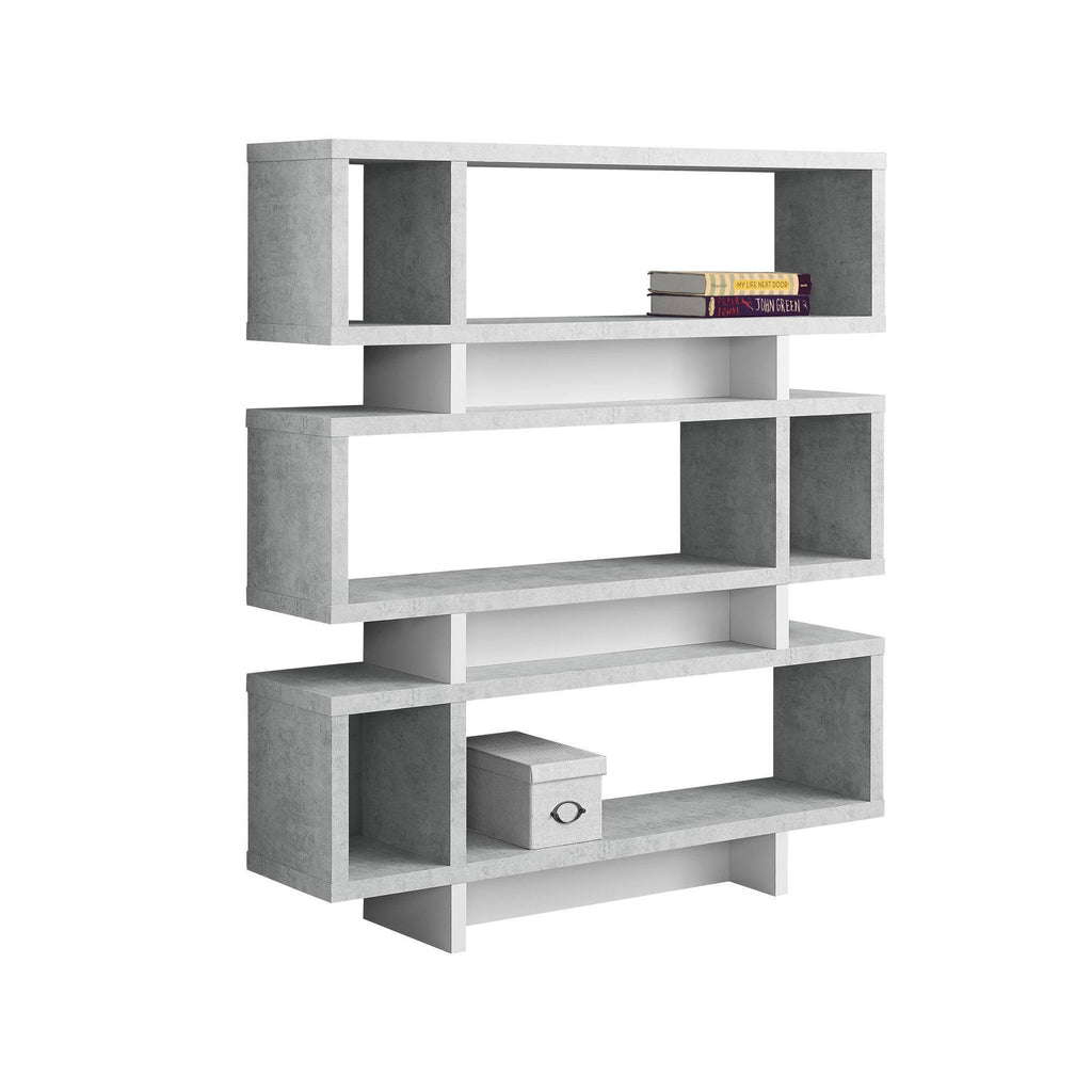 Grey White Particle Board Bookcase A564690