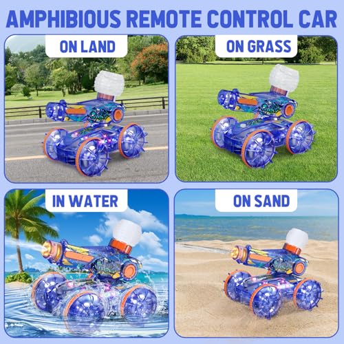 Gesture Sensing Remote Control Car Toys - Drift RC Stunt Car for Kids | 360° Rotating 4WD Transform RC Cars | 2.4Ghz Hand Controlled with Lights Music | Birthday to Boys (Purple) S805