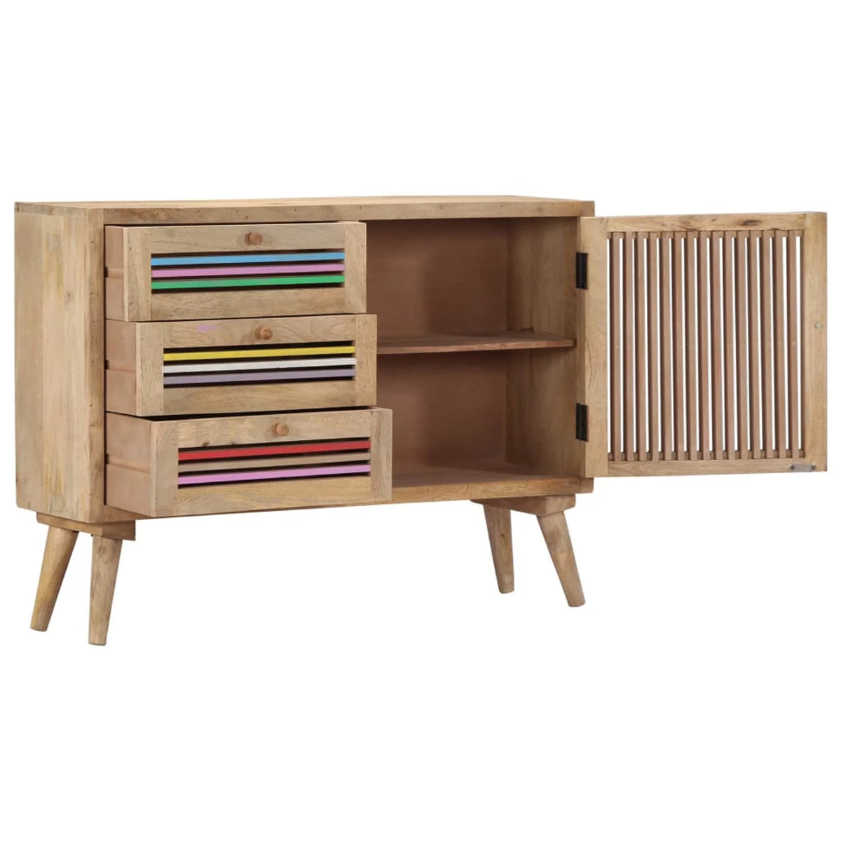 Mango Wood Sideboard with 3 Drawers and 1 Door O290172