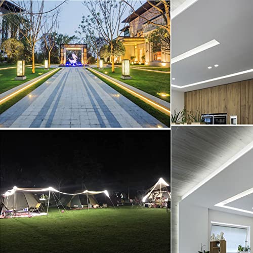 LED Strip Lights High Voltage AC110V-130V 30ft 9000LM 5050 Waterproof IP68 Daylight White 6500K B95265