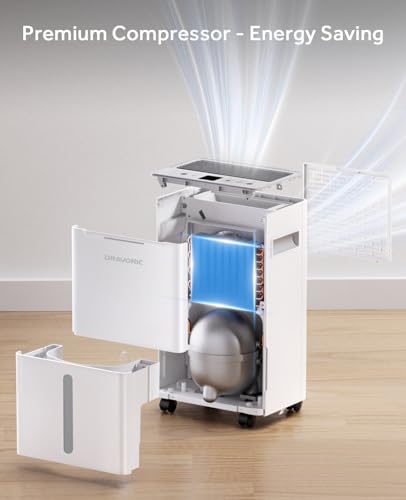 21 Pints Dehumidifier with Continuous Drain Hose T50564