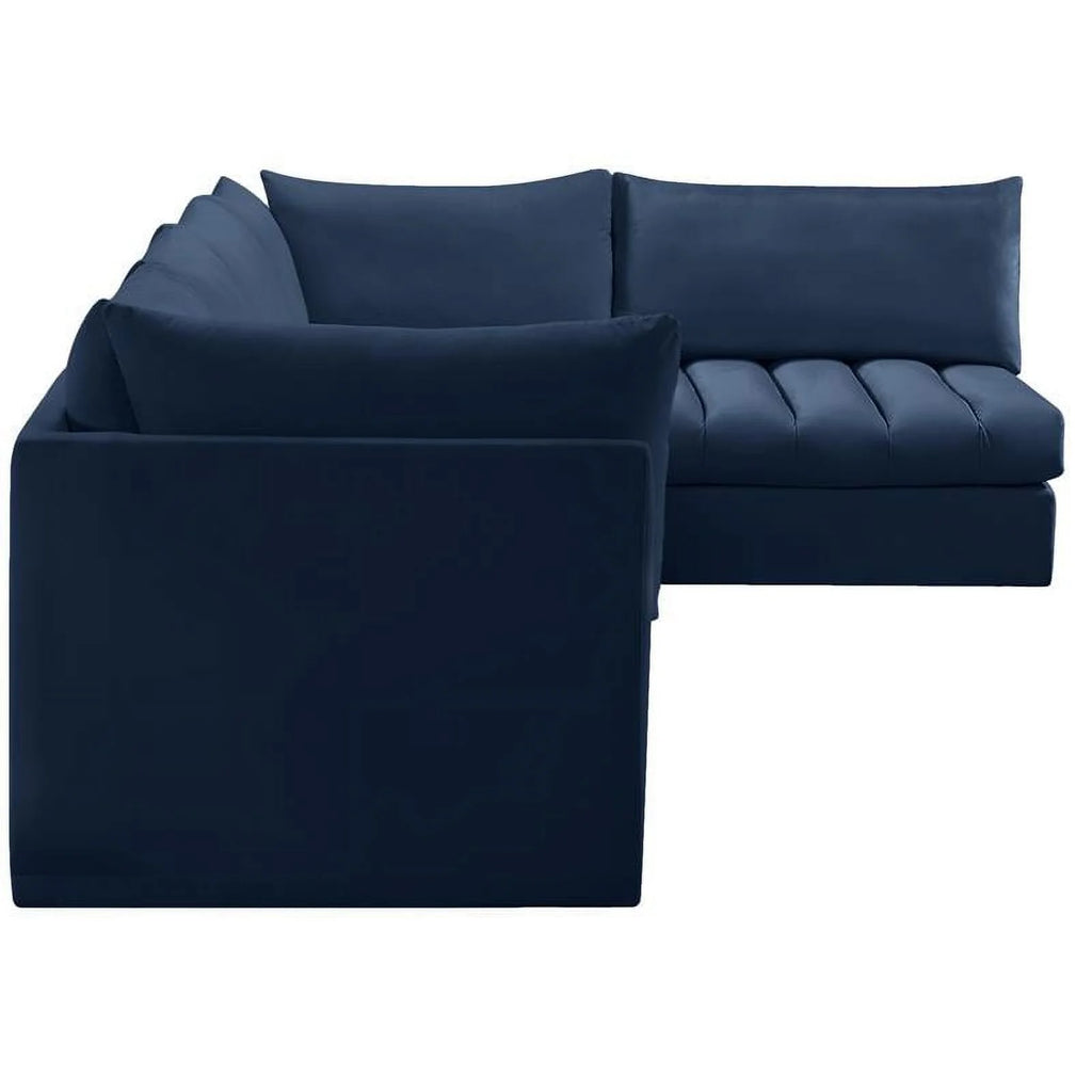 Navy Velvet Modular Sectional W9192