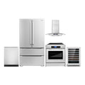 30 Electric Range, Wall Mount Range Hood, Dishwasher, Refrigerator with Ice Maker and Wine Cooler Q262773