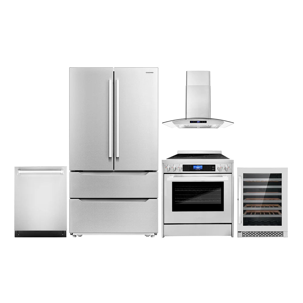 30 Electric Range, Wall Mount Range Hood, Dishwasher, Refrigerator with Ice Maker and Wine Cooler Q262773