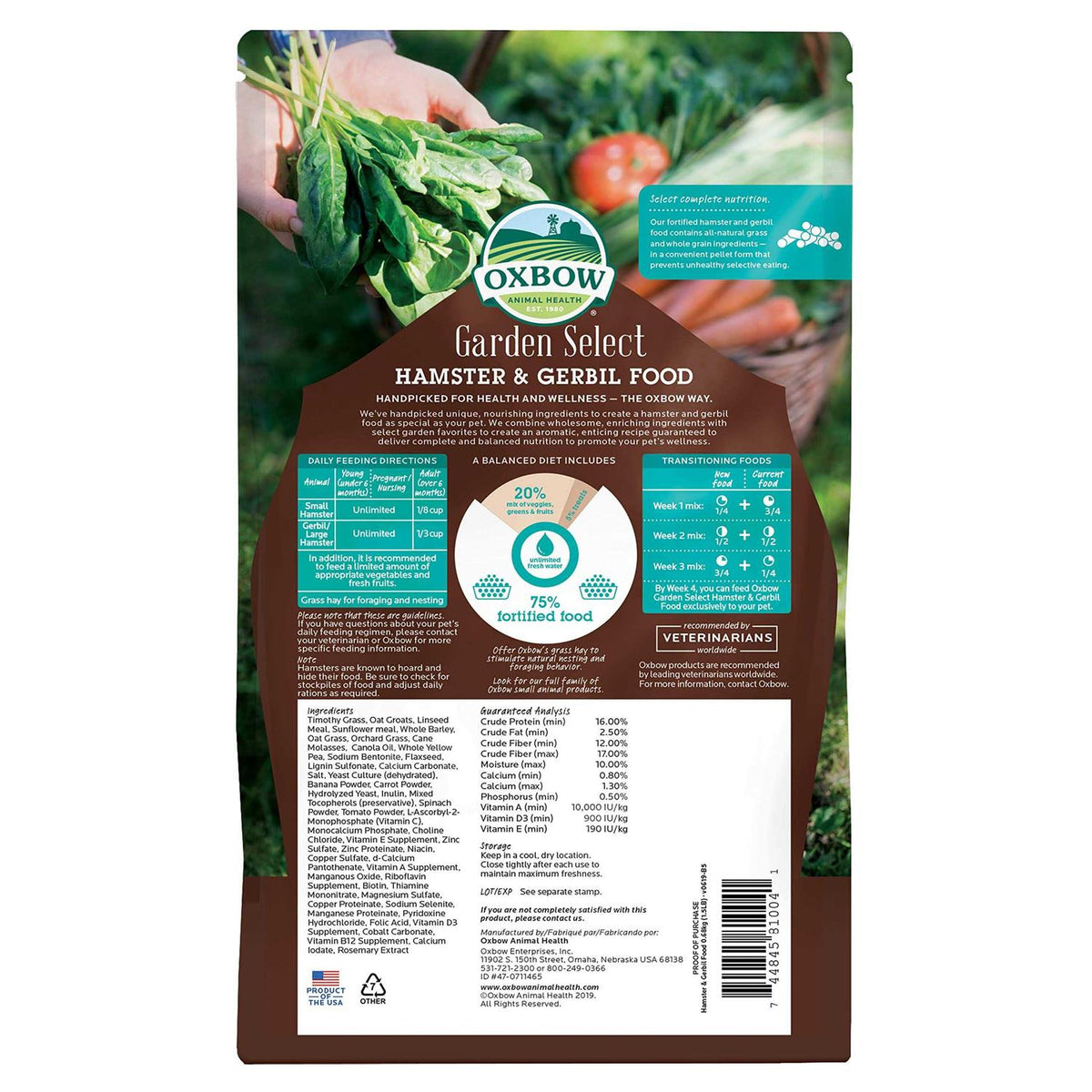Garden Select Gerbil & Hamster Food Z722154