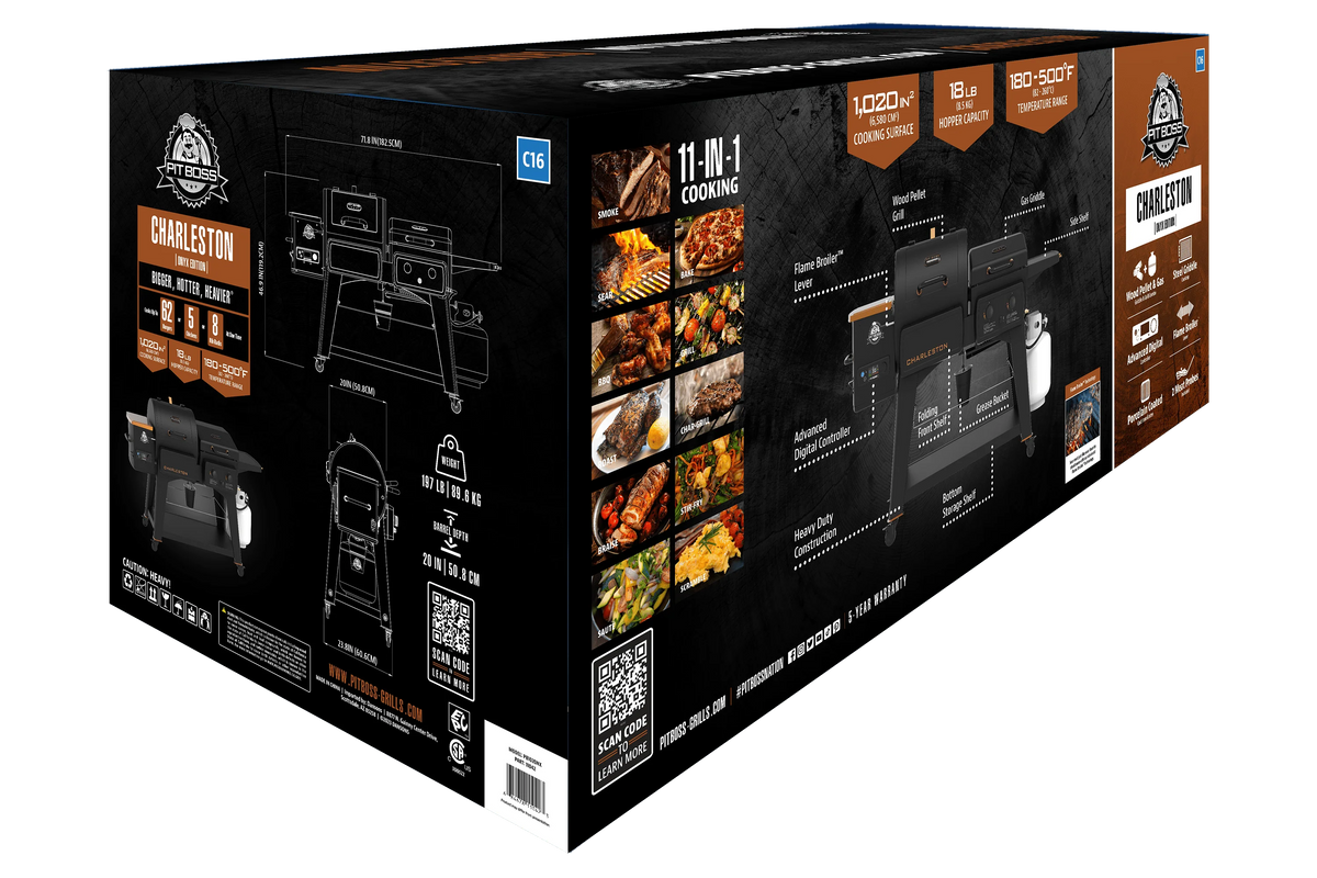 Wood Pellet Grill/Gas Griddle Combo M6022