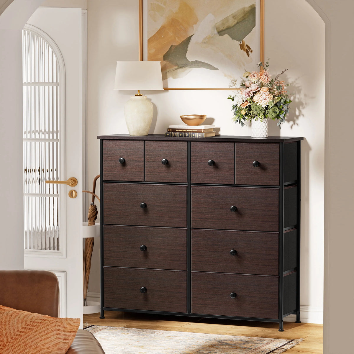 10 Drawer Fabric Dresser O42421
