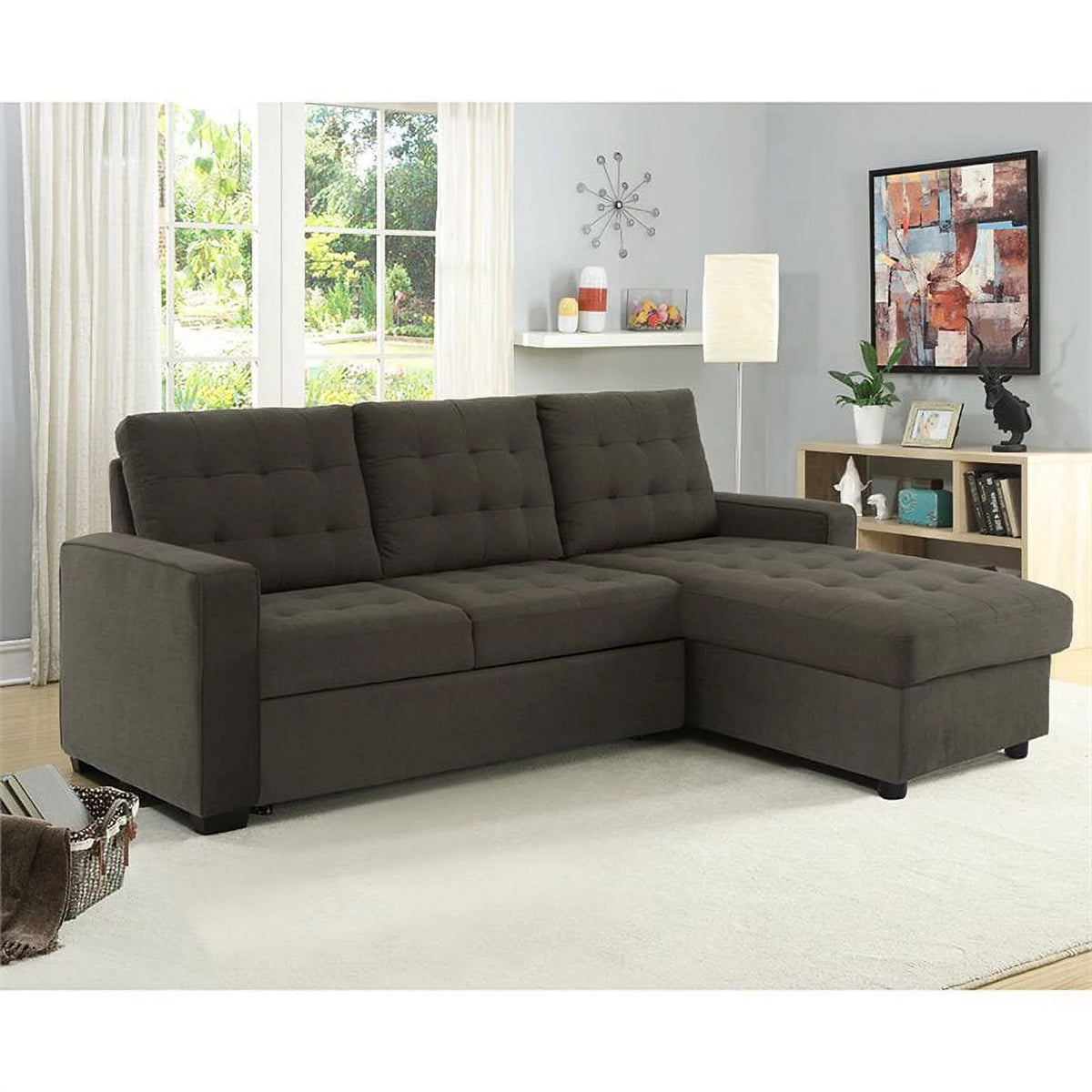Espresso Sleeper Sectional A52353
