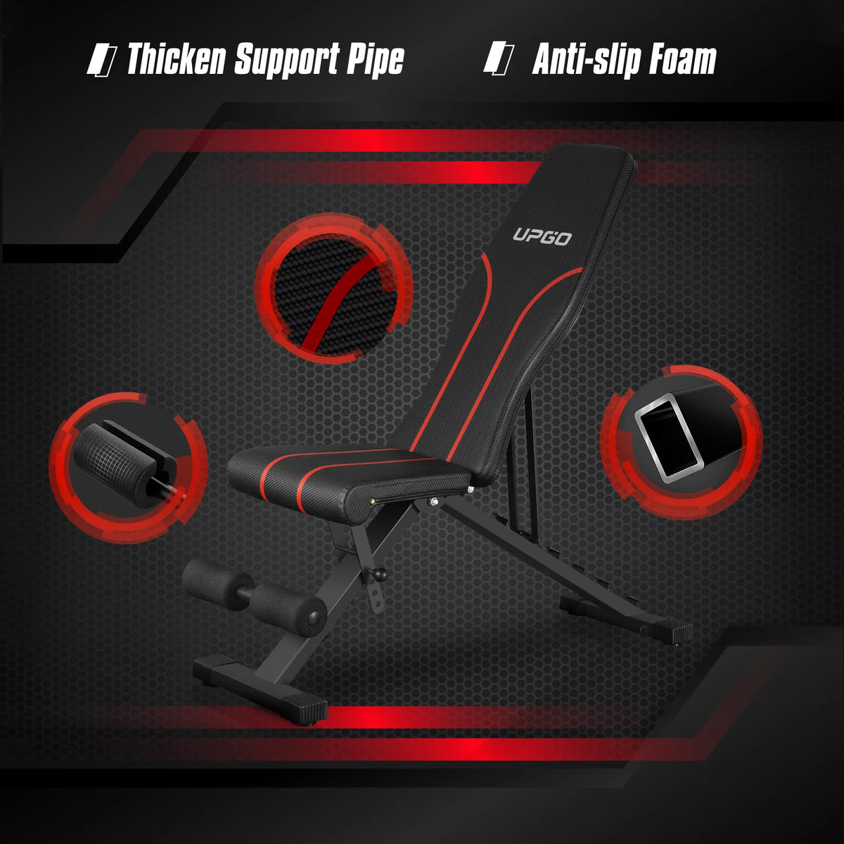 Adjustable Weight Bench 700LBS Capacity Foldable Q53062