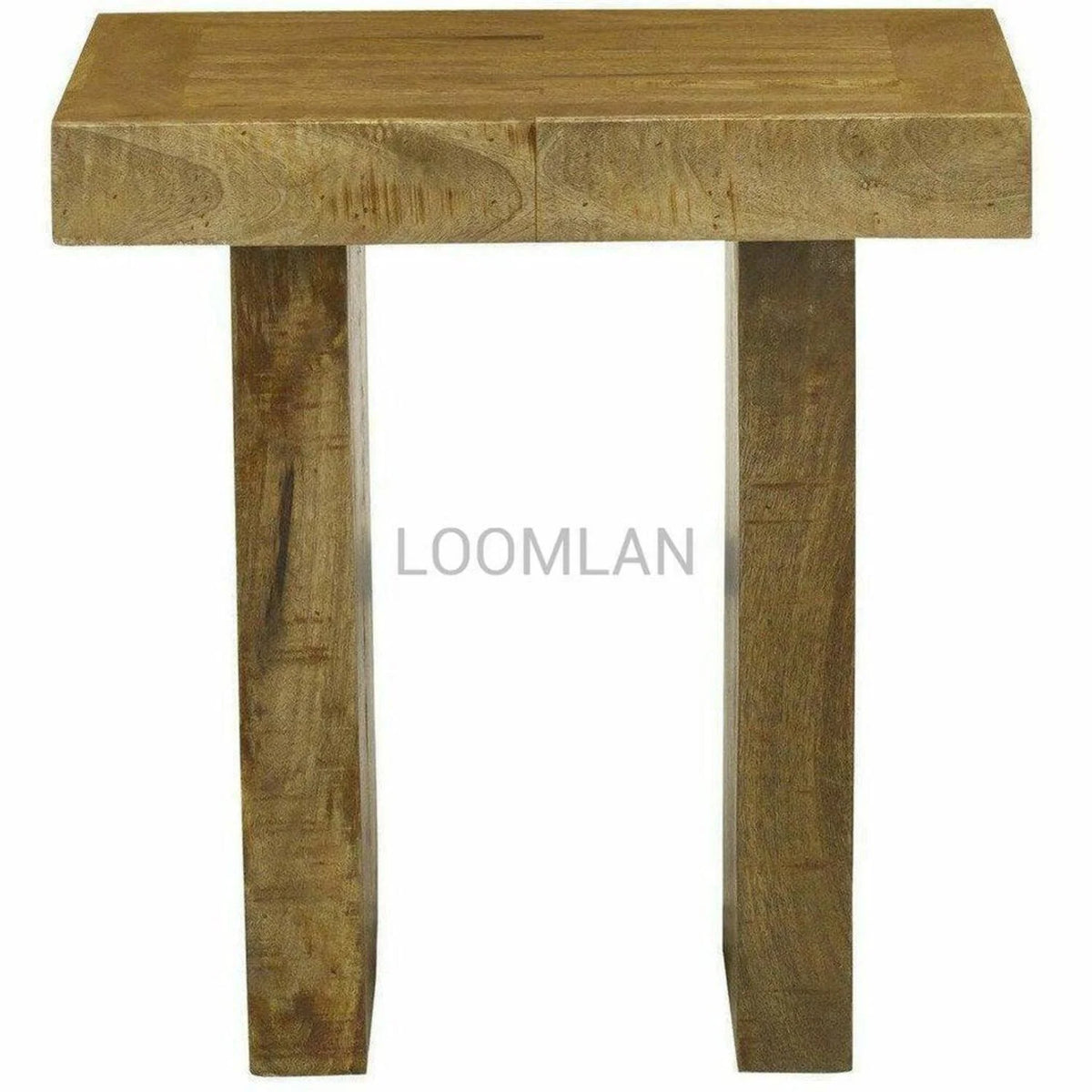 Rustic Reclaimed Wood End Side Table H300593