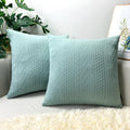 Pack of 2 Super Soft Patterned Red Cushion Covers 18 x 18 inch L172505