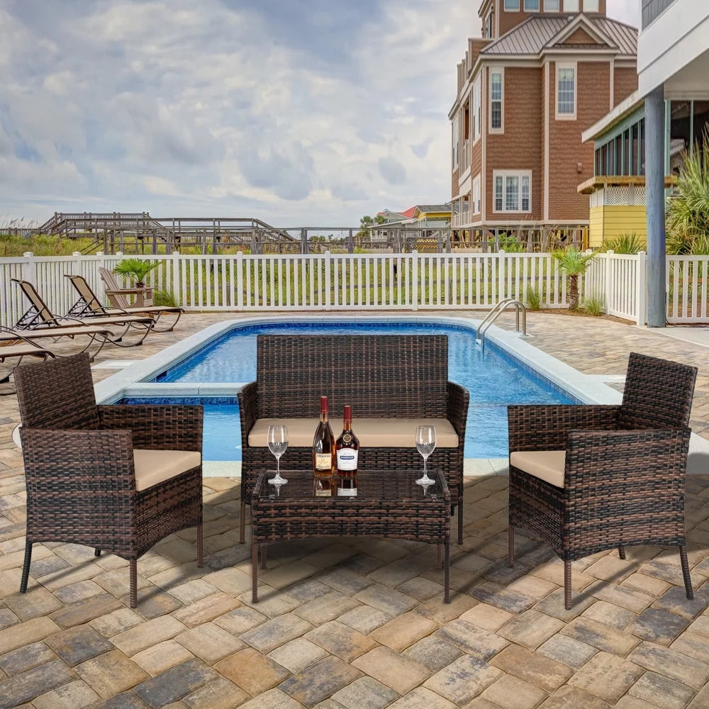 3 Piece Wicker Bistro Set U992
