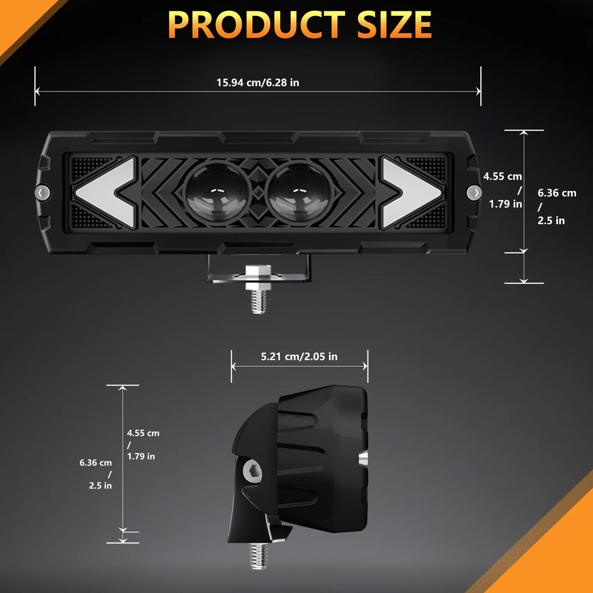 6-inch Waterproof LED Light Bars 2 Pack G250