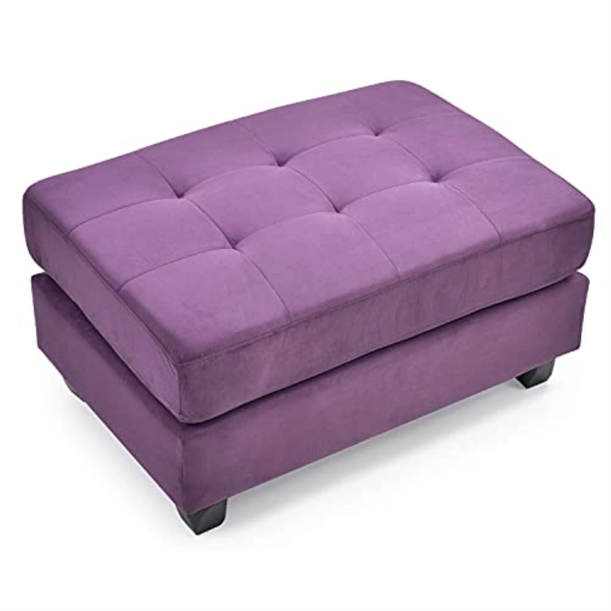 Purple Microsuede Ottoman I9526