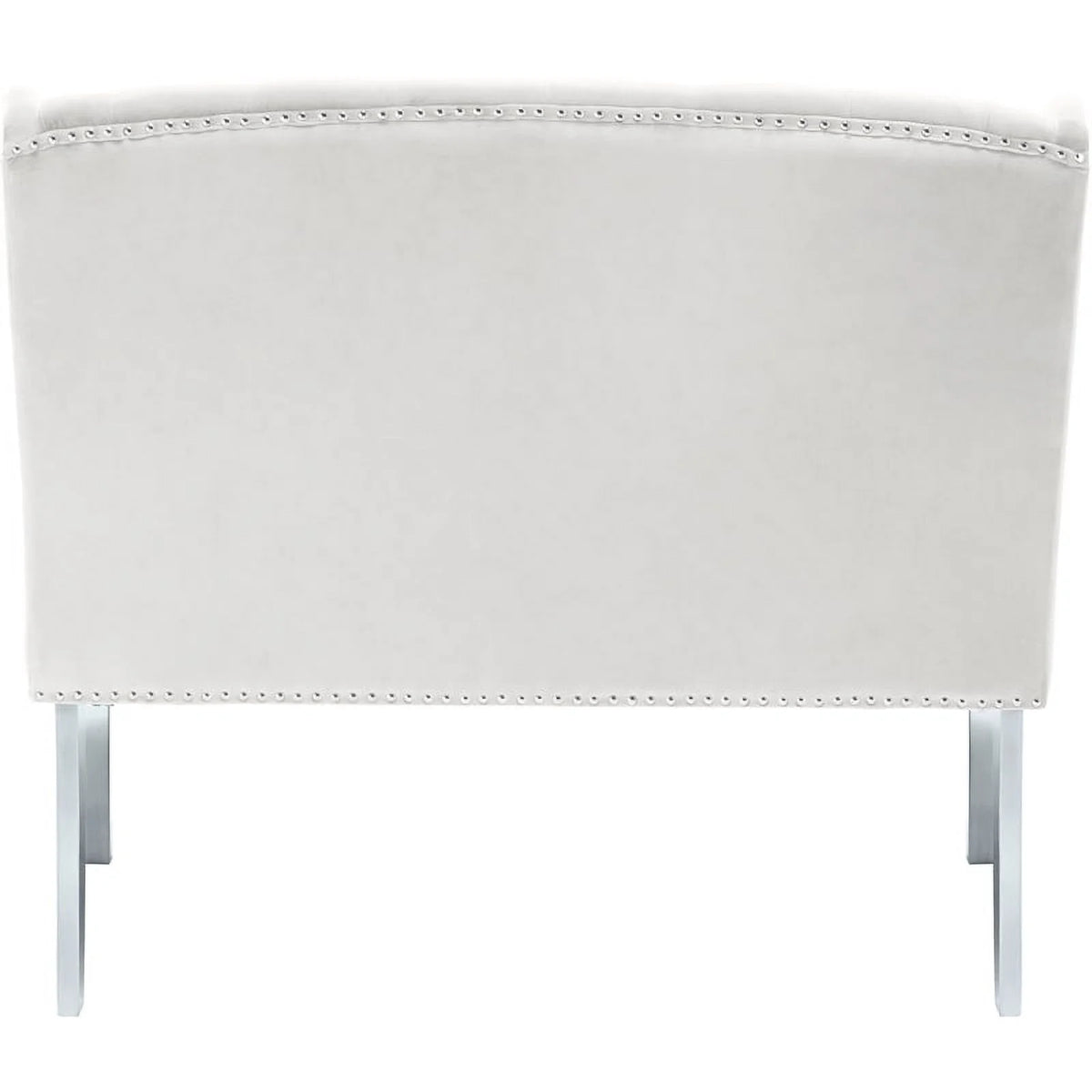 Cream Velvet Settee Bench J423