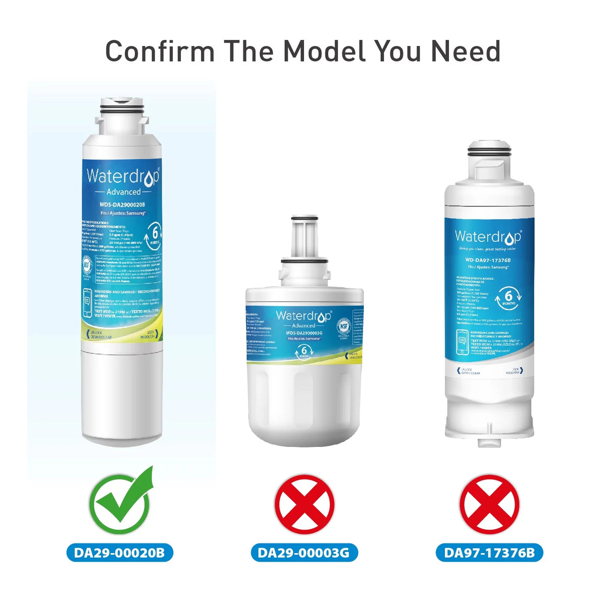 3 Pack Replacement Refrigerator Water Filter L3621
