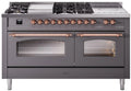 60 Dual Fuel Propane Gas Range Matte Graphite Copper Trim J565227