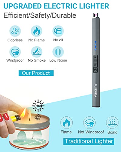 Electric Candle Lighter Windproof Flameless USB Rechargeable L6854