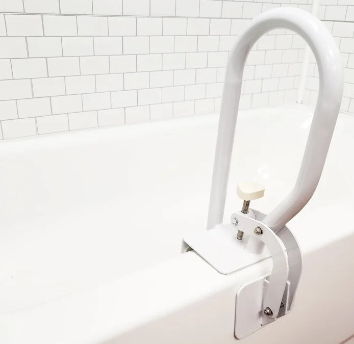 Fiberglass Bath Safety Grab Bar, White, 200 lb Capacity U18856