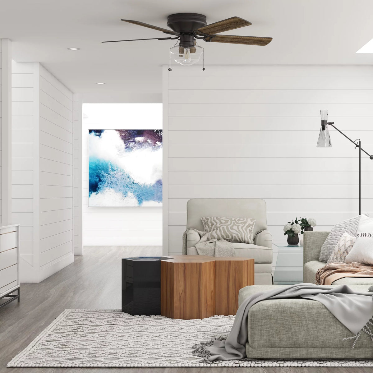 Bronze Indoor Ceiling Fan with Light K440