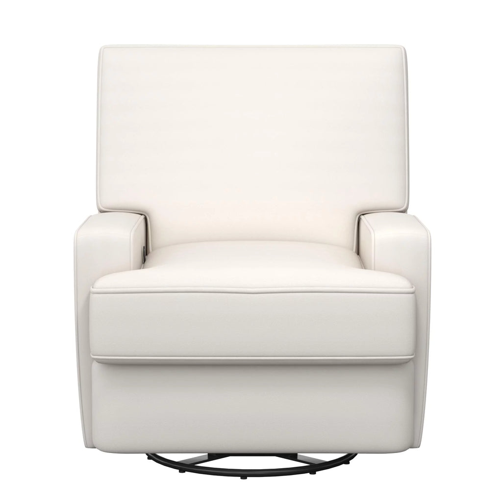 White Linen Swivel Glider Recliner Chair Y861163