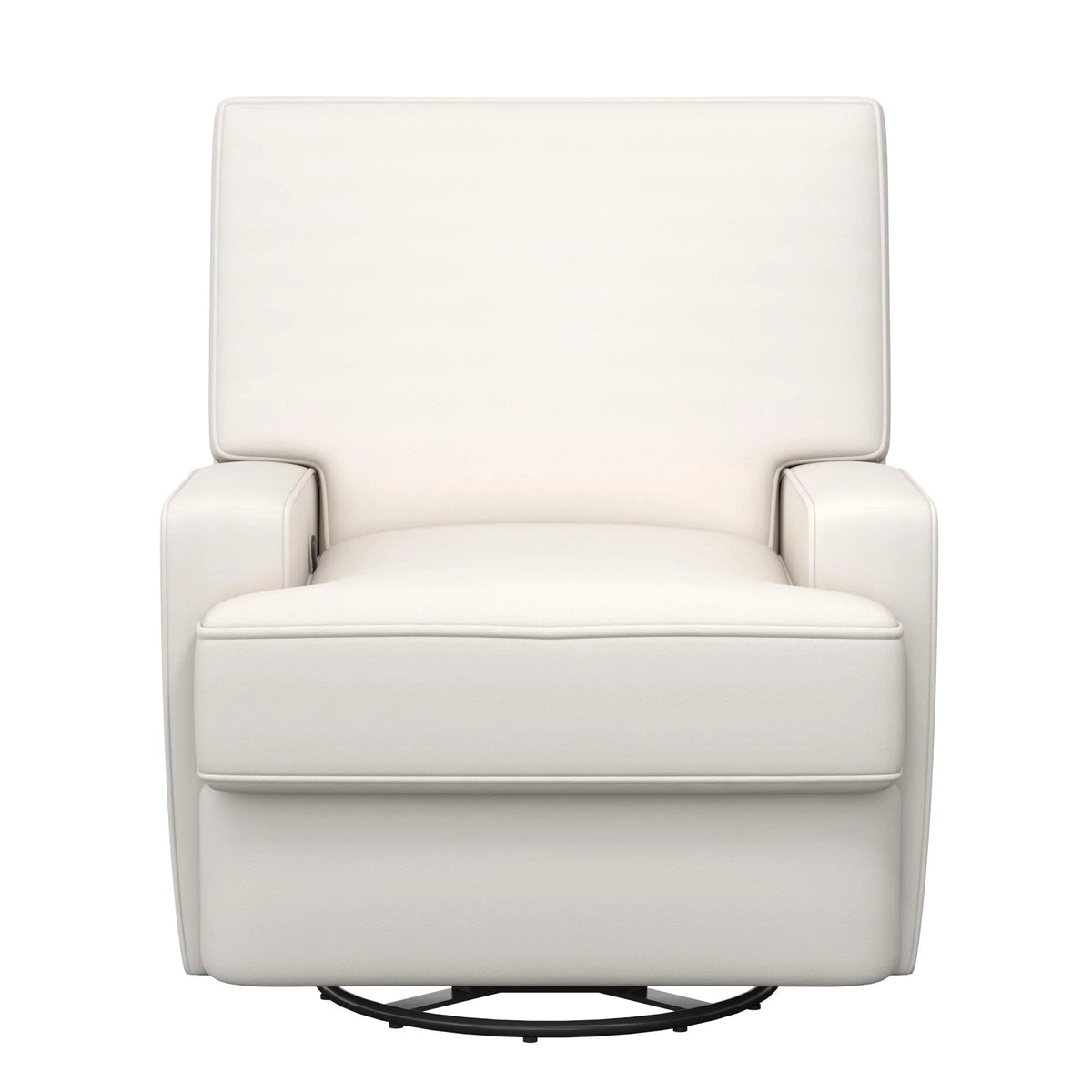 White Linen Swivel Glider Recliner Chair Y861163