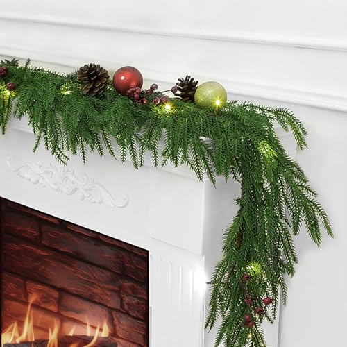 6 Ft 2 Pcs Artificial Norfolk Pine Garland H935